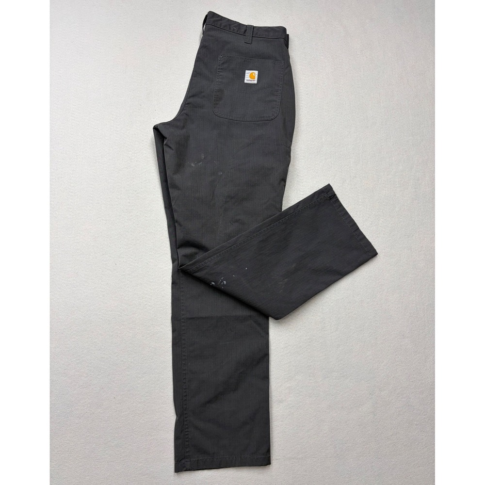 Carhartt Work Pants Mens 34x32 Gray 74533-33 Relaxed Fit Ripstop Utility